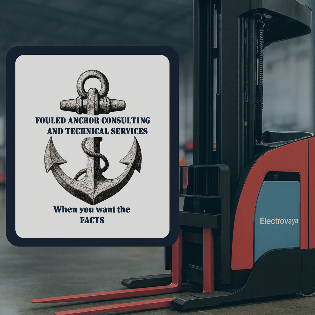 Fouled Anchor Consulting Logo with Forklift